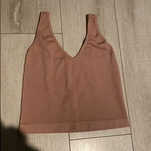 Free People ribbed cropped tank top